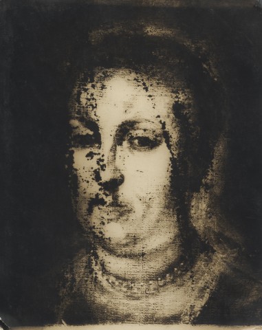 Harvard University Art Museums, Fogg Art Museum — X-ray photograph of Badile, Portrait of a Woman, Detail of Head — particolare, fotografia ai raggi X